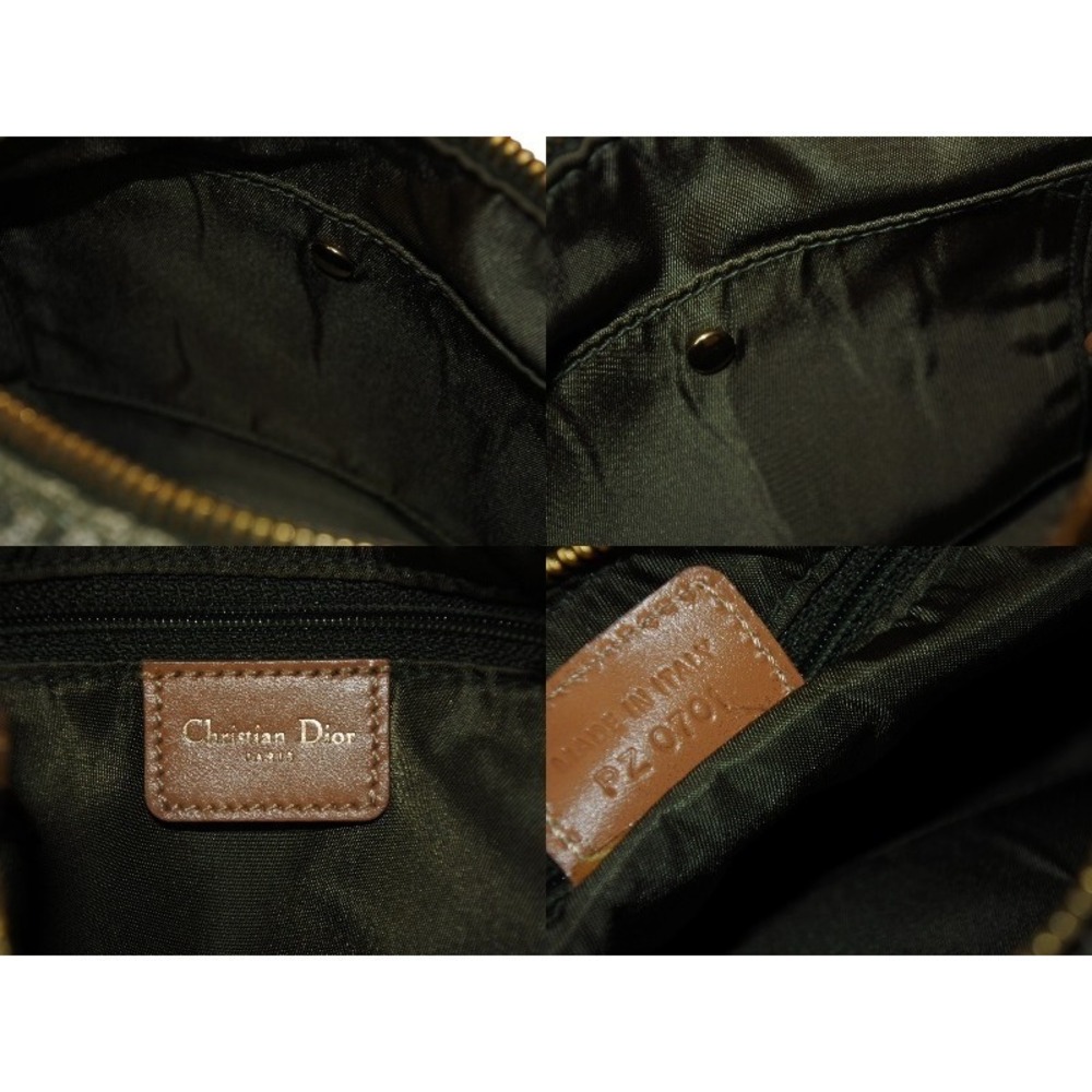 Dior green Tan handbag Trotter Beige Christian - Picture 9 of 9